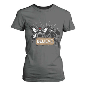 Mothman Jersey Devil T Shirt For Women Believe Cryptid Folklore Gift TS12 Dark Heather Print Your Wear