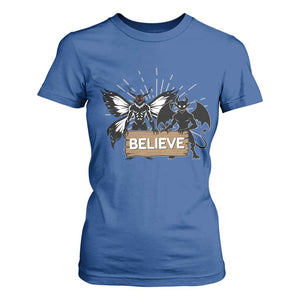 Mothman Jersey Devil T Shirt For Women Believe Cryptid Folklore Gift TS12 Royal Blue Print Your Wear