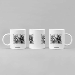 Bigfoot Jersey Devil Coffee Mug Arm Wrestling Funny Cryptid Gift TS12 Print Your Wear