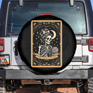 The Crocheter Skeleton Spare Tire Cover Crochet Lover Gift Tarot Card Graphic TS12 No hole Black Print Your Wear