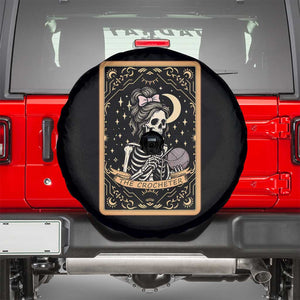 The Crocheter Skeleton Spare Tire Cover Crochet Lover Gift Tarot Card Graphic TS12 Black Print Your Wear