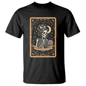 The Crocheter Skeleton T Shirt Crochet Lover Gift Tarot Card Graphic TS12 Black Print Your Wear