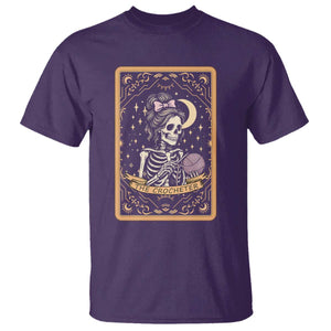 The Crocheter Skeleton T Shirt Crochet Lover Gift Tarot Card Graphic TS12 Purple Print Your Wear