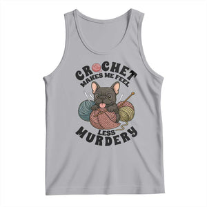 French Bulldog Tank Top Crochet Makes Me Feel Less Murdery TS12 Athletic Heather Print Your Wear