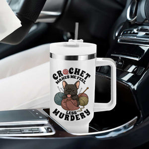 French Bulldog Tumbler With Handle Crochet Makes Me Feel Less Murdery TS12 Print Your Wear