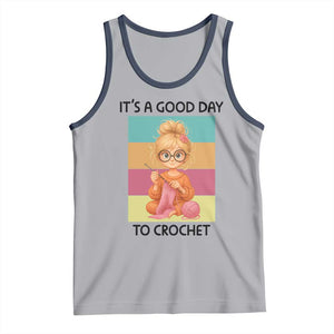 Its A Good Day To Crochet Tank Top Crochet Mom Gift TS12 Athletic Heather Navy Print Your Wear