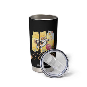 Its A Good Day To Crochet Tumbler Cup Cute Cat Chasing Yarn TS12 Print Your Wear