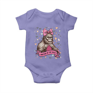Funny Bigfoot Knitting Baby Onesie Knitter In The Wild TS12 Violet Print Your Wear