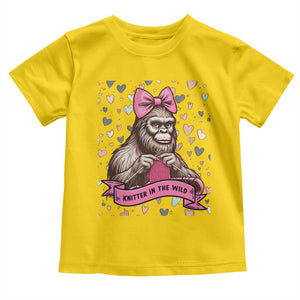 Funny Bigfoot Knitting Toddler T Shirt Knitter In The Wild TS12 Daisy Print Your Wear