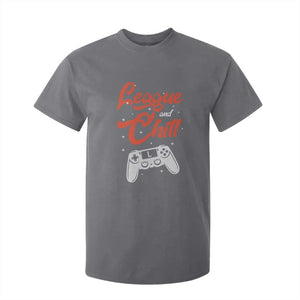 League And Chill T Shirt For Kid Funny Gaming Quote Gift For Gamer TS12 Charcoal Print Your Wear