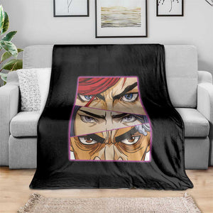 Futuristic Legends Anime Eyes Throw Blanket Gift For League Gamer Fans TS12 Print Your Wear
