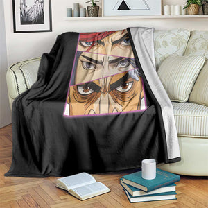 Futuristic Legends Anime Eyes Throw Blanket Gift For League Gamer Fans TS12 Print Your Wear