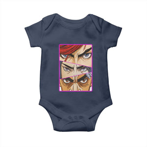 Futuristic Legends Anime Eyes Baby Onesie Gift For League Gamer Fans TS12 Navy Print Your Wear