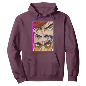 Futuristic Legends Anime Eyes Hoodie Gift For League Gamer Fans TS12 Maroon Print Your Wear
