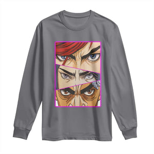 Futuristic Legends Anime Eyes Long Sleeve Shirt Gift For League Gamer Fans TS12 Charcoal Print Your Wear