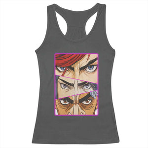 Futuristic Legends Anime Eyes Racerback Tank Top Gift For League Gamer Fans TS12 Dark Heather Print Your Wear