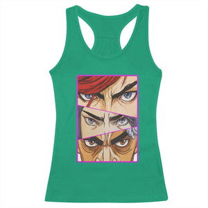 Futuristic Legends Anime Eyes Racerback Tank Top Gift For League Gamer Fans TS12 Irish Green Print Your Wear