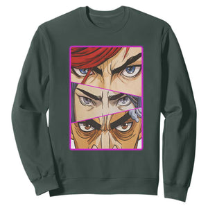 Futuristic Legends Anime Eyes Sweatshirt Gift For League Gamer Fans TS12 Dark Forest Green Print Your Wear