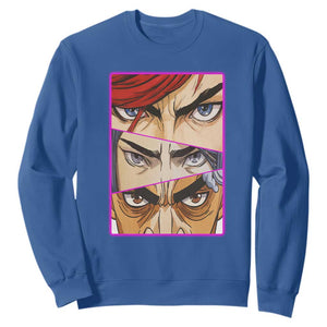 Futuristic Legends Anime Eyes Sweatshirt Gift For League Gamer Fans TS12 Royal Blue Print Your Wear