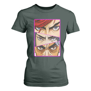 Futuristic Legends Anime Eyes T Shirt For Women Gift For League Gamer Fans TS12 Dark Forest Green Print Your Wear