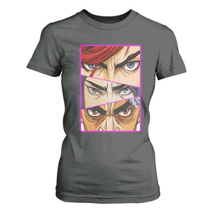 Futuristic Legends Anime Eyes T Shirt For Women Gift For League Gamer Fans TS12 Dark Heather Print Your Wear