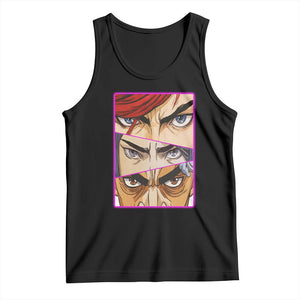 Futuristic Legends Anime Eyes Tank Top Gift For League Gamer Fans TS12 Black Print Your Wear