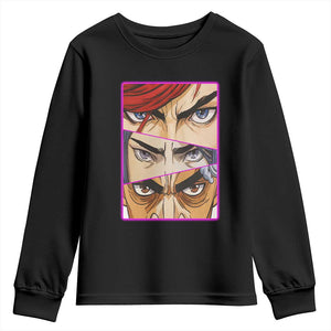 Futuristic Legends Anime Eyes Youth Sweatshirt Gift For League Gamer Fans TS12 Black Print Your Wear