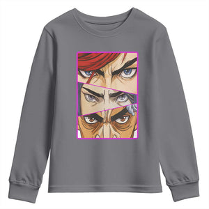 Futuristic Legends Anime Eyes Youth Sweatshirt Gift For League Gamer Fans TS12 Charcoal Print Your Wear