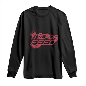 Mid Or Feed Holographic Witch Hat Long Sleeve Shirt Funny Game Lover Gift TS12 Black Print Your Wear