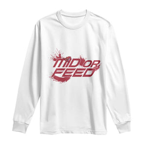 Mid Or Feed Holographic Witch Hat Long Sleeve Shirt Funny Game Lover Gift TS12 White Print Your Wear