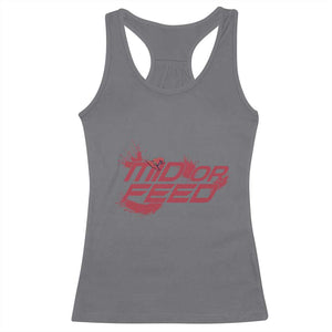 Mid Or Feed Holographic Witch Hat Racerback Tank Top Funny Game Lover Gift TS12 Charcoal Print Your Wear