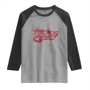 Mid Or Feed Holographic Witch Hat Raglan Shirt Funny Game Lover Gift TS12 Sport Gray Black Print Your Wear