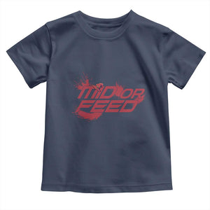 Mid Or Feed Holographic Witch Hat Toddler T Shirt Funny Game Lover Gift TS12 Navy Print Your Wear