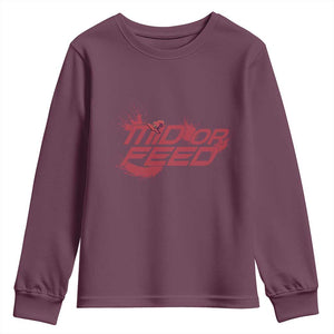 Mid Or Feed Holographic Witch Hat Youth Sweatshirt Funny Game Lover Gift TS12 Maroon Print Your Wear