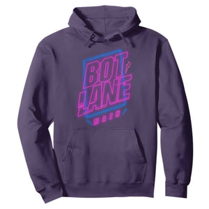 Bot Lane Main Cyberpunk Neon Style Hoodie Gaming Quote Gift TS12 Purple Print Your Wear