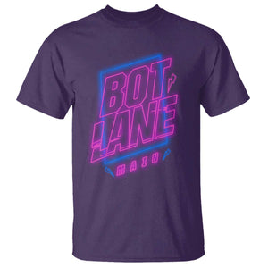 Bot Lane Main Cyberpunk Neon Style T Shirt Gaming Quote Gift TS12 Purple Print Your Wear