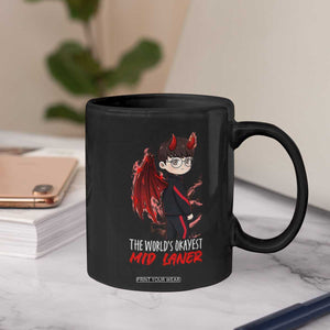 Worlds Okayest Mid Laner Coffee Mug Funny Gift For Gamer TS12 Print Your Wear