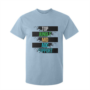 Gaming Humor 5 Roles T Shirt For Kid Quote For Gamer Lovers TS12 Light Blue Print Your Wear