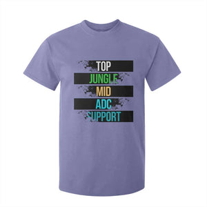 Gaming Humor 5 Roles T Shirt For Kid Quote For Gamer Lovers TS12 Violet Print Your Wear
