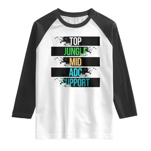 Gaming Humor 5 Roles Raglan Shirt Quote For Gamer Lovers - Print Your Wear