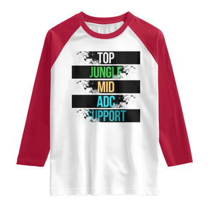 Gaming Humor 5 Roles Raglan Shirt Quote For Gamer Lovers TS12 White Red Print Your Wear