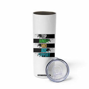 Gaming Humor 5 Roles Skinny Tumbler Quote For Gamer Lovers - Print Your Wear