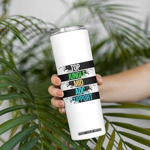 Gaming Humor 5 Roles Skinny Tumbler Quote For Gamer Lovers - Print Your Wear