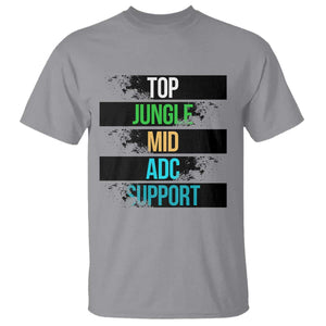Gaming Humor 5 Roles T Shirt Quote For Gamer Lovers TS12 Sport Gray Print Your Wear
