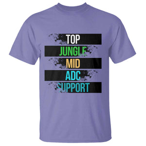 Gaming Humor 5 Roles T Shirt Quote For Gamer Lovers TS12 Violet Print Your Wear