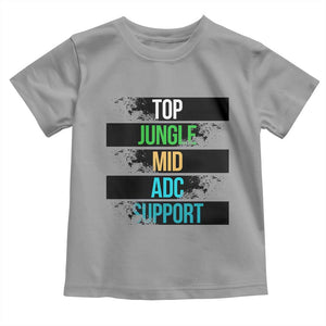 Gaming Humor 5 Roles Toddler T Shirt Quote For Gamer Lovers TS12 Sport Gray Print Your Wear