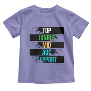 Gaming Humor 5 Roles Toddler T Shirt Quote For Gamer Lovers TS12 Violet Print Your Wear
