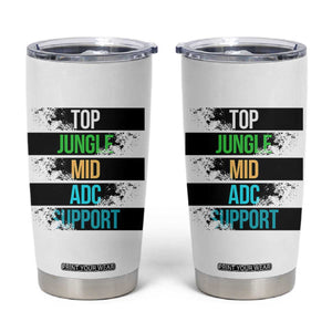 Gaming Humor 5 Roles Tumbler Cup Quote For Gamer Lovers TS12 White Print Your Wear