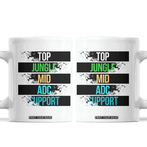 Gaming Humor 5 Roles Coffee Mug Quote For Gamer Lovers - Print Your Wear