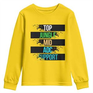 Gaming Humor 5 Roles Youth Sweatshirt Quote For Gamer Lovers - Print Your Wear